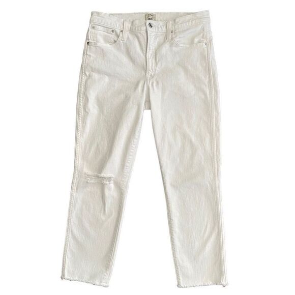 J Crew Vintage Straight White Jeans 30 - Picture 1 of 8